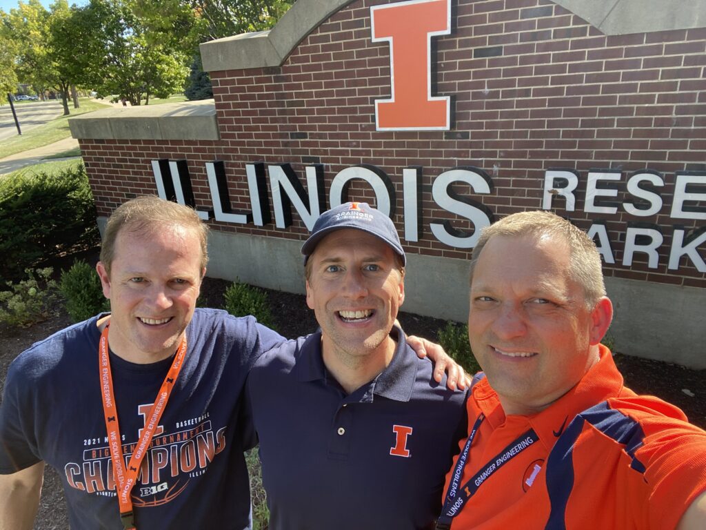 Greg Levine, Karl Kochendorfer, and Jeff Meunier, establishers of the SAE Fraternity Engineering Scholarship.