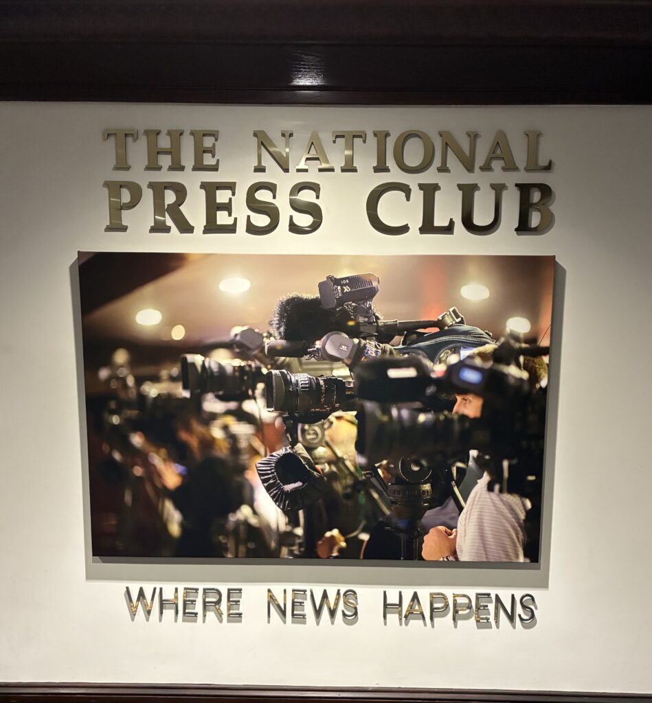 The event was held at the National Press Club in Washington D.C.
