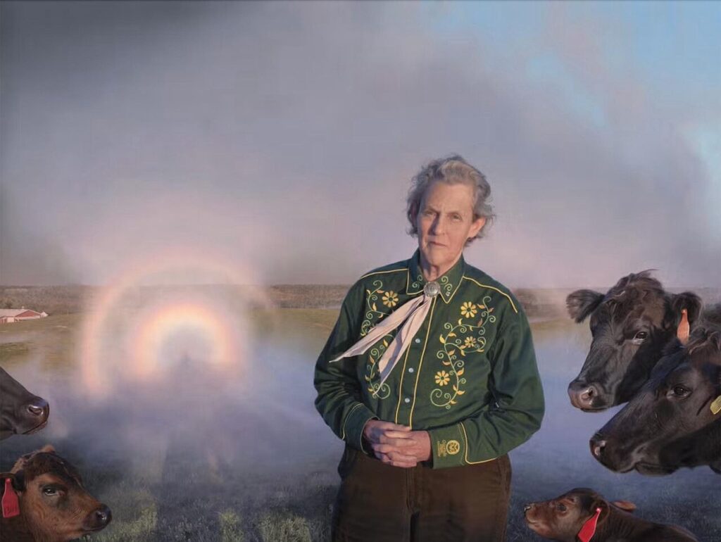 Photo of Dr. Grandin featured in the Smithsonian National Portrait Gallery.