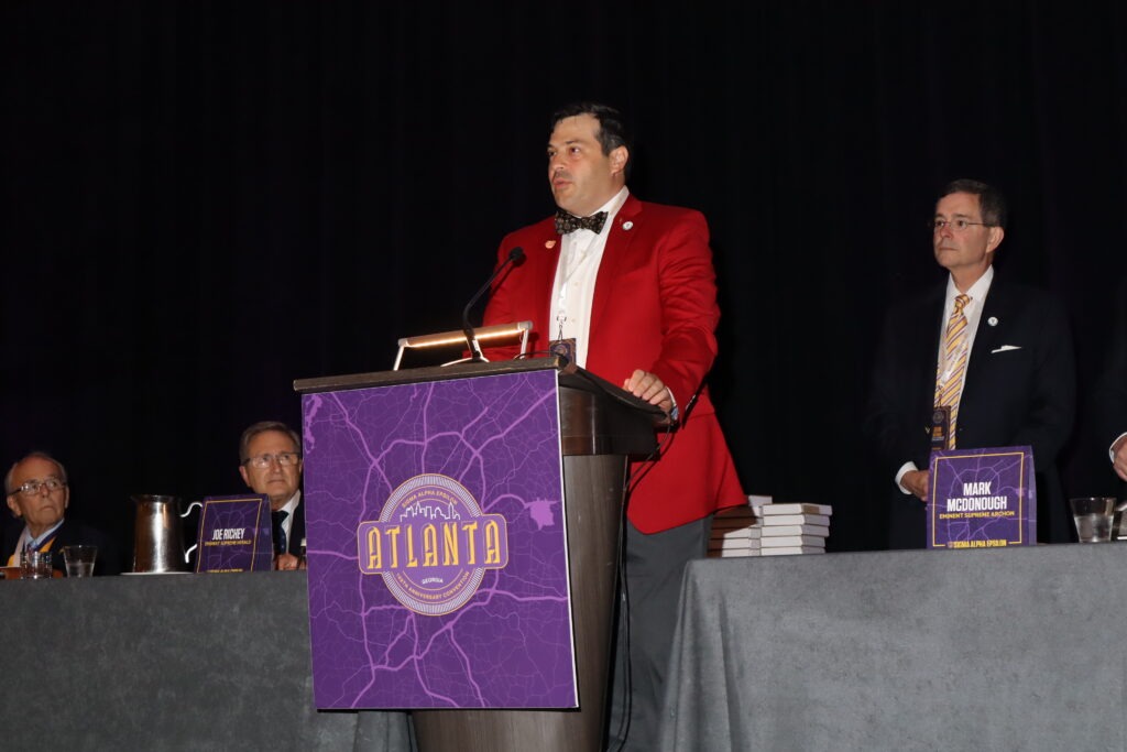 Nick Trelka speaks at the 169th Anniversary Convention in Atlanta, GA
